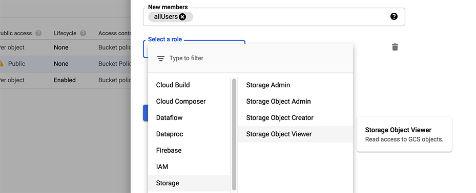 Hacer Público el Bucket