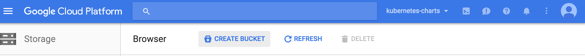 Створення кошика GCS